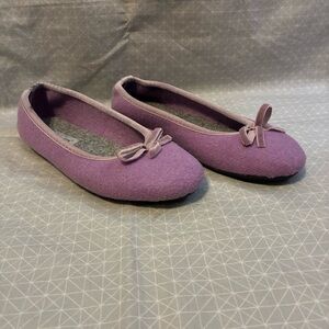 Le Clare Cinderella Wool Ballet Flats in Lilac 41